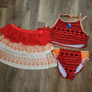 DISNEY MOANA GIRLS 9/10 BATHINGSUIT